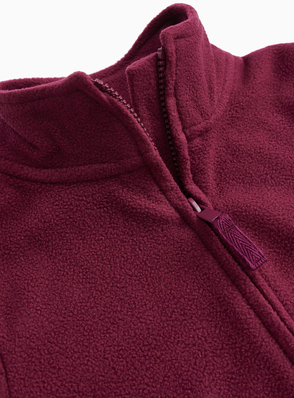 Dark Red Zip Through Fleece 11 years - Image 2 thumbnail